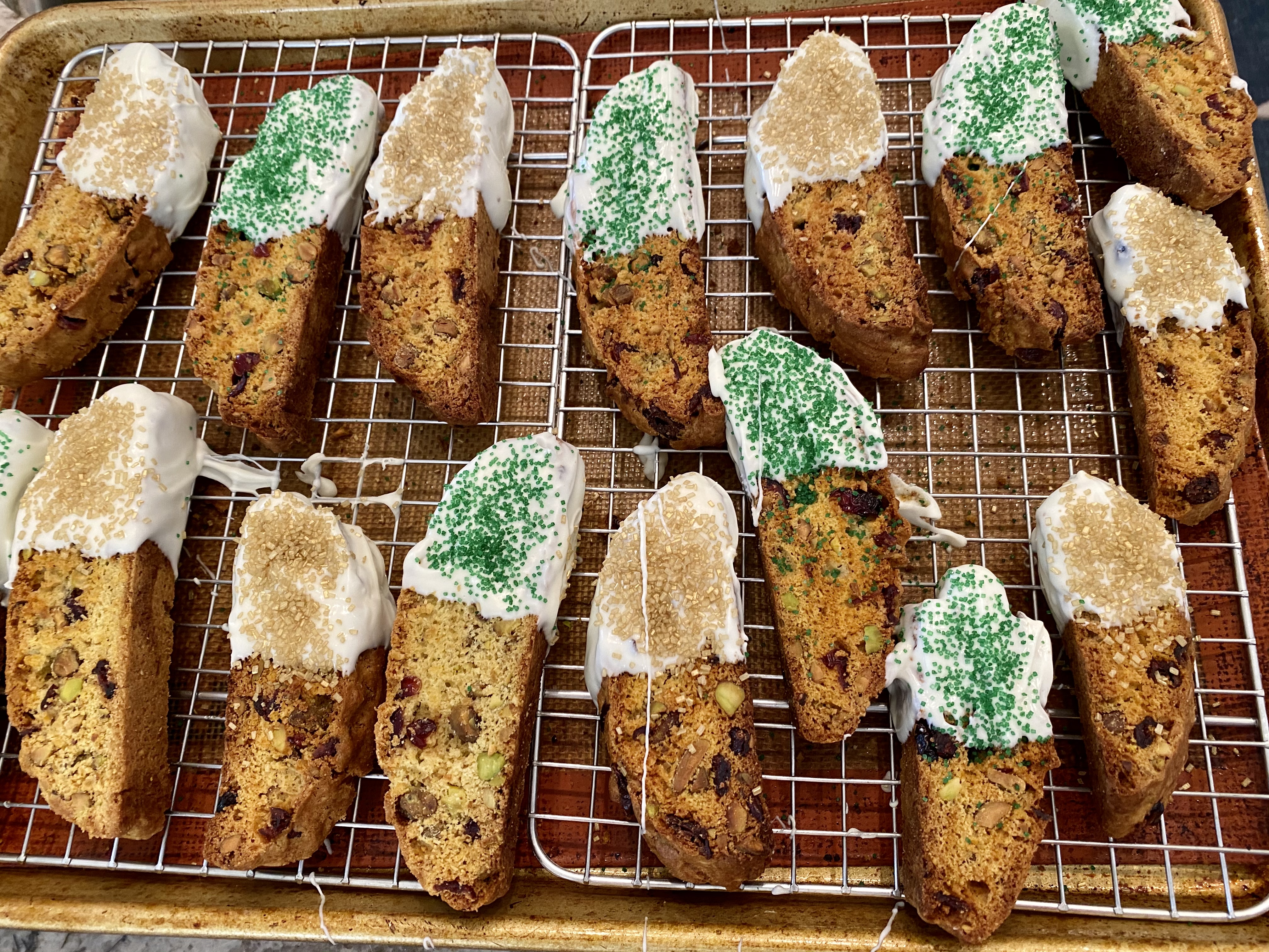 HOLIDAY BISCOTTI (PISTACHIOS & CRANBERRIES AND CHERRIES & PECANS) – It's  About the Food!